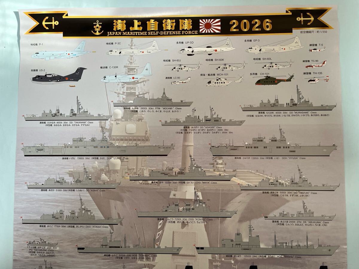 2026年　海上自衛隊カレンダー（壁貼りタイプ・１枚もの）_画像2