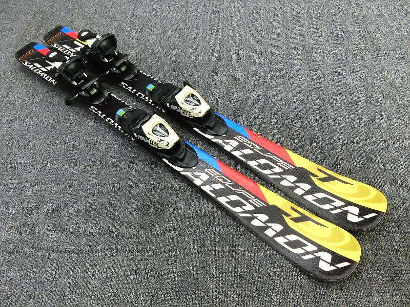 1436★サロモン EQUIPE 100cm★中古/子供スキー/チューンナップ済み/ビンディング設定(無料)/ブーツ・ストック追加可_画像1