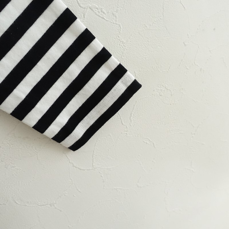 アニエスベー agnes b.×アダムエロペ adam et Rope *コットンボーダーカットソー*1トップス綿ロンTシャツ(1-2511-54)【30L52】_画像4