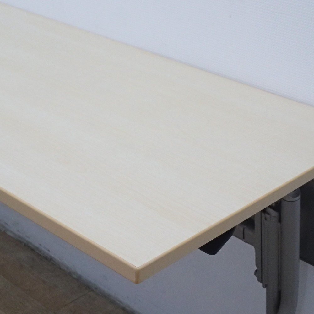 okamura オカムラ ネスティア サイドスタックテーブル 81841D ナチュラルW1500 D600 幕板 網棚 会議室 スクール KK18393 中古オフィス家具_画像5