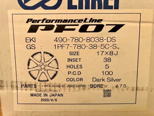 ☆エンケイ ENKEI PF07　17インチホイール　４本セット　インプレッサ・レガシー・エクシーガ・BRZ・８６・プリウスなど　売り切り☆_画像4