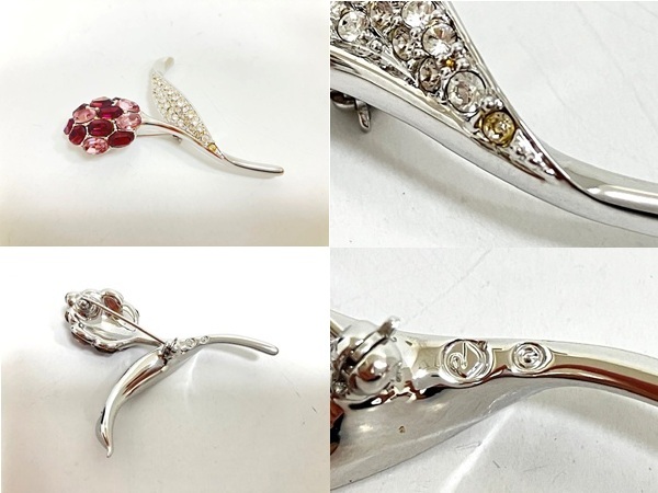 *SWAROVSKI Swarovski серьги / брошь совместно 5 пункт Stone аксессуары женский *