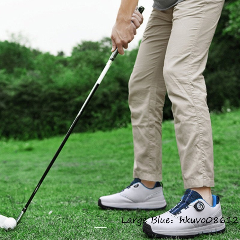  высококлассный товар # туфли для гольфа новый товар спорт обувь спортивная обувь мужской широкий сильный рукоятка джентльмен спортивные туфли Fit чувство . скользить выдерживающий . водоотталкивающий белой серии 28.0cm