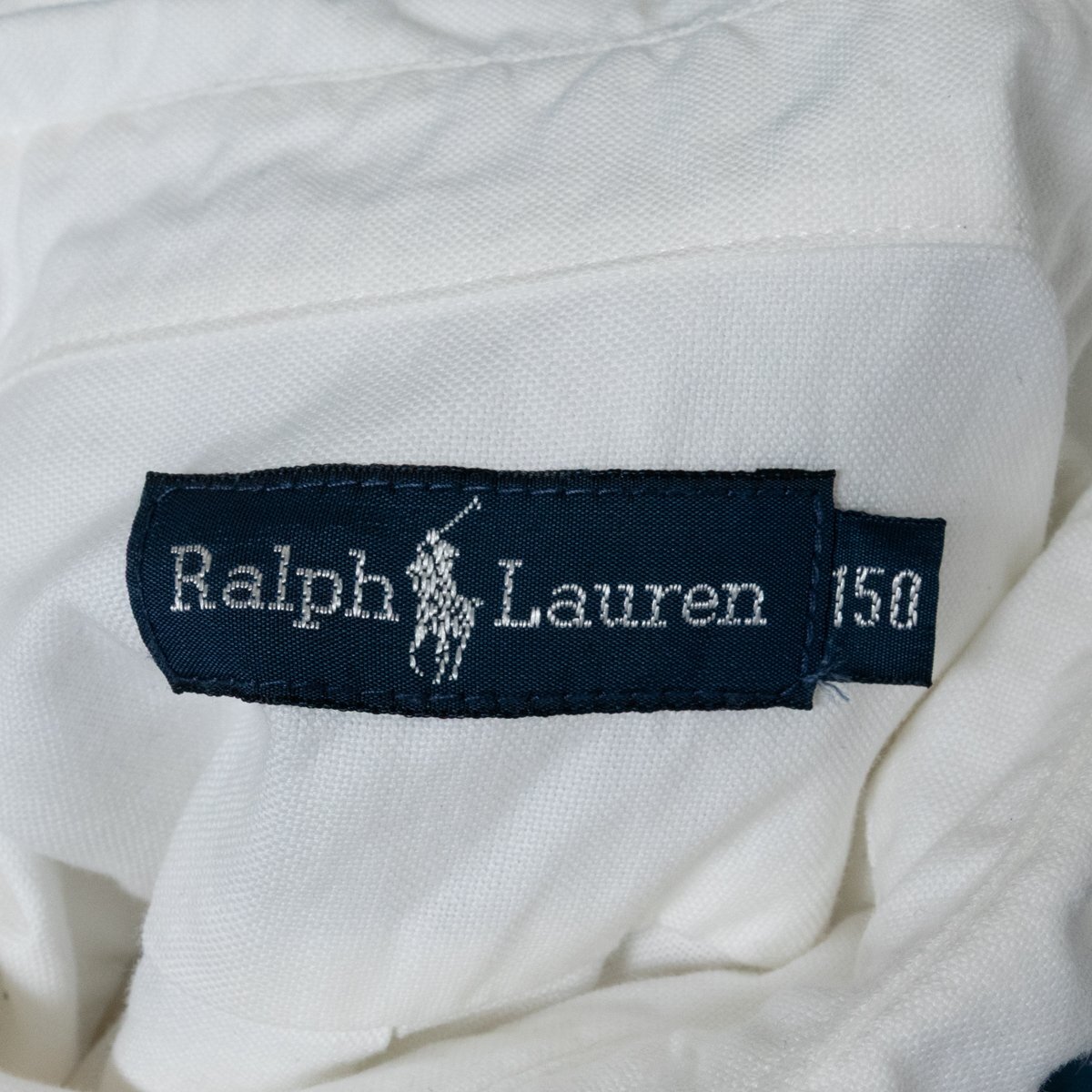 Ralph Lauren ラルフローレン オックスフォードボタンダウンシャツ 長袖 150cm コットン100％ ホワイト系 ポニー刺繍 男児 ジュニア 子供_画像7