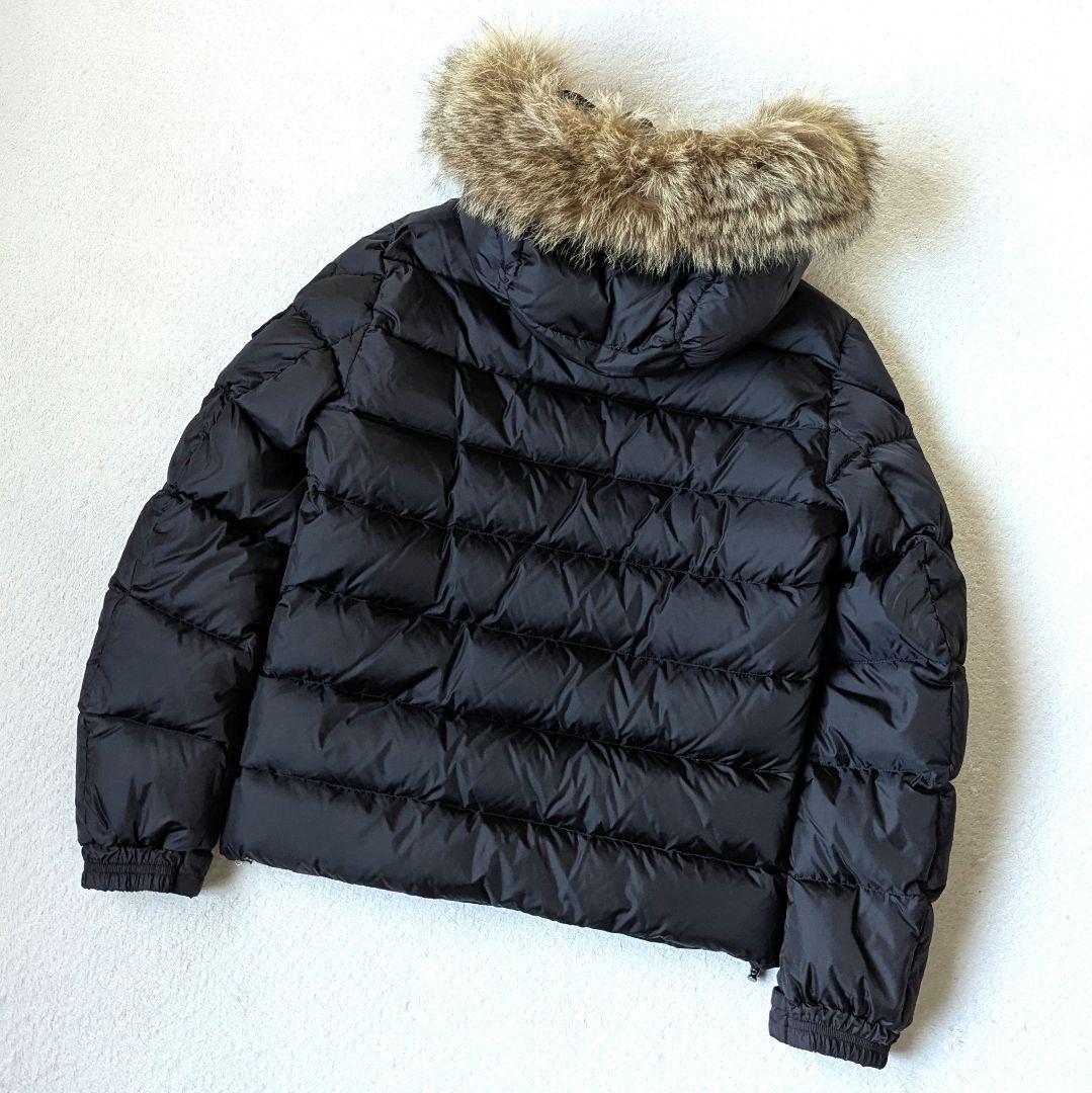 1 иен ~[ популярный ]MONCLER Moncler BYRON Байрон пуховик койот мех размер 0 чёрный черный мужской женский внешний S