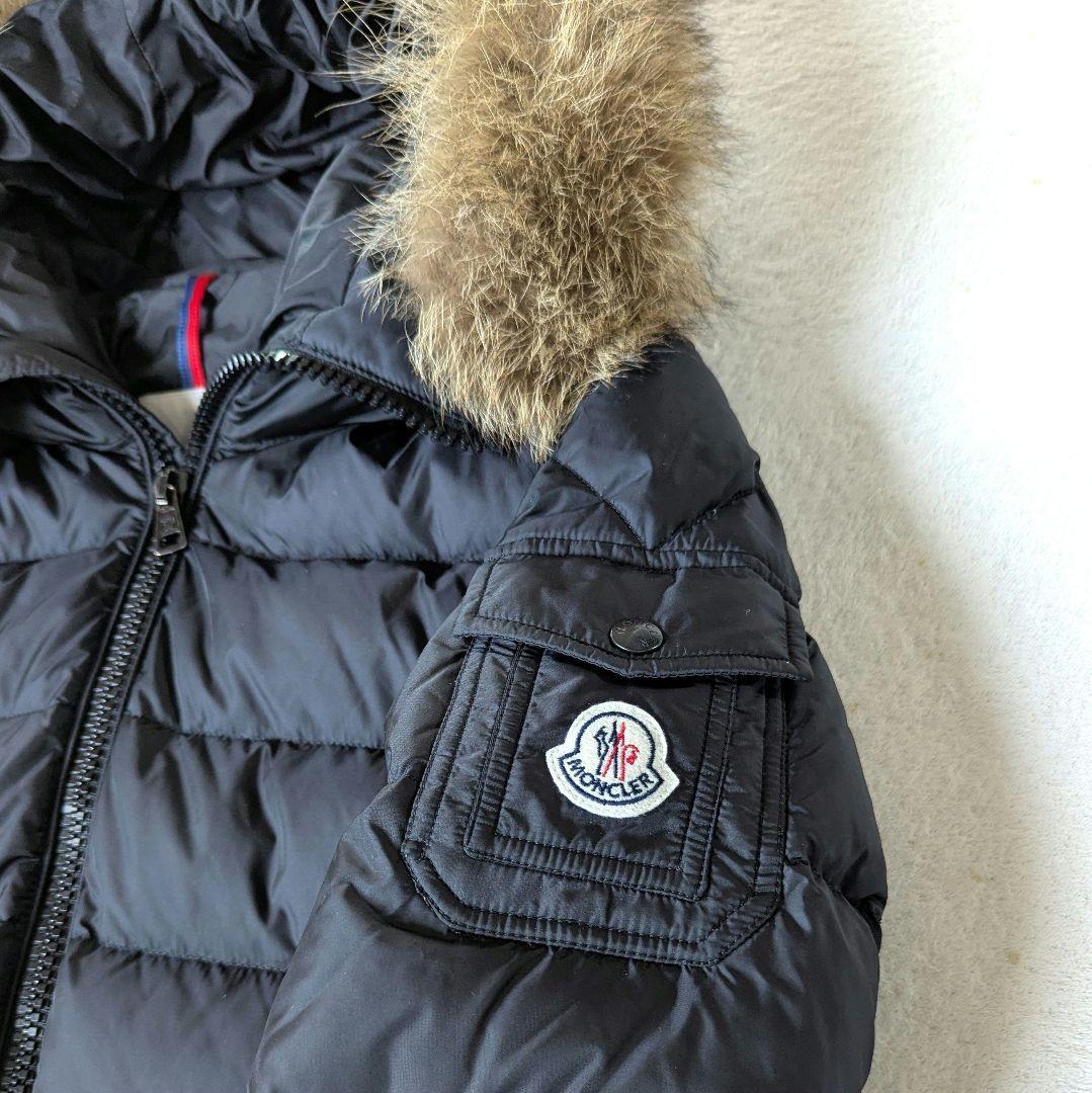 1 иен ~[ популярный ]MONCLER Moncler BYRON Байрон пуховик койот мех размер 0 чёрный черный мужской женский внешний S