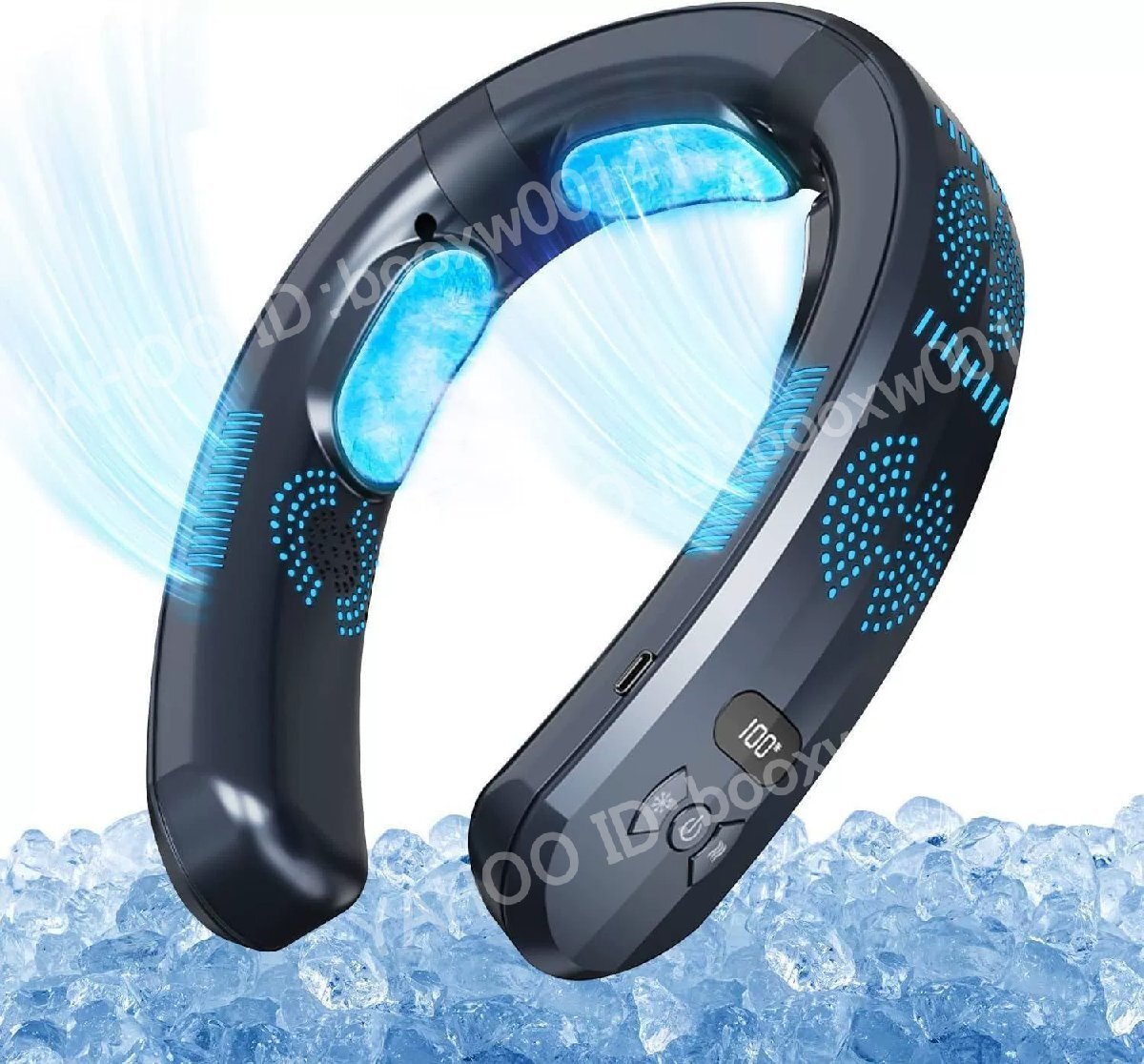  охладитель для шеи шея ..3. охлаждающий plate 7000mAh большая вместимость перо нет кондиционер тихий звук мобильный . средний . меры тепловая защита охлаждающий 18*C темно-синий hhw0077.1