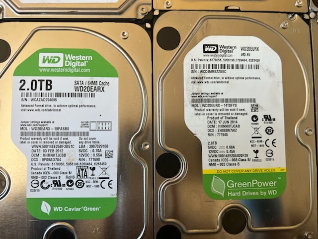  Junk HDD 9 шт. комплект Seagate/WD/DT 1TB×3 2TB×5 3TB×1 текущее состояние доставка (W8)