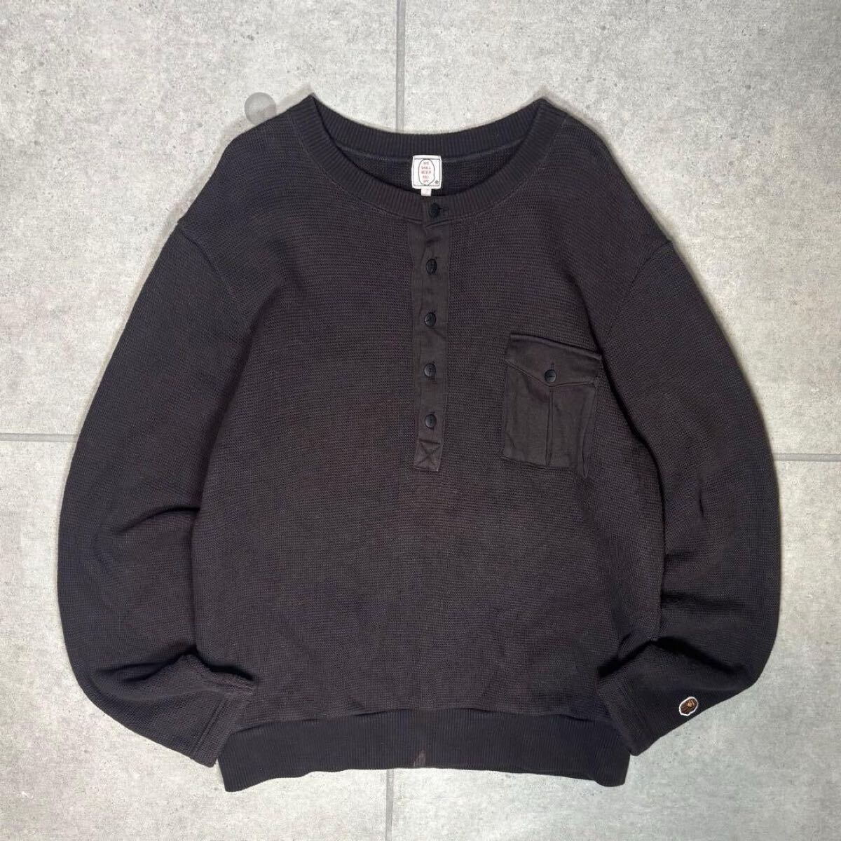 A BATHING APE термический тренировочный первый период бирка застежка с планкой 90sa* Bay sing* Ape футболка вафля Gorilla черный M