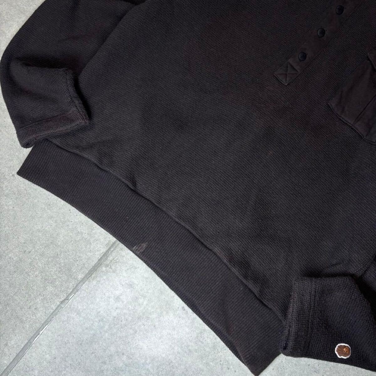 A BATHING APE термический тренировочный первый период бирка застежка с планкой 90sa* Bay sing* Ape футболка вафля Gorilla черный M