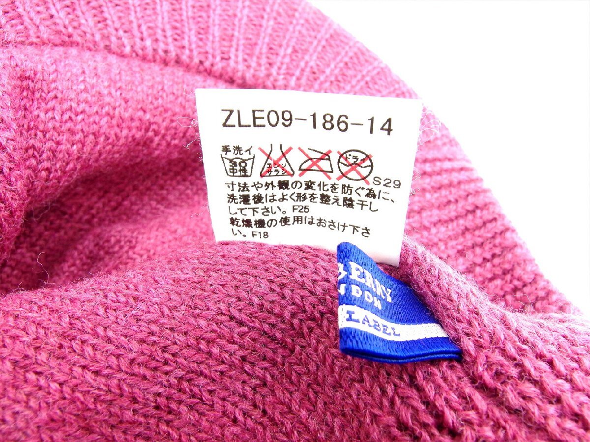 【30%OFFクーポン】バーバリー ブルーレーベル ニット帽 つば付き レディース パープル 中古_画像6