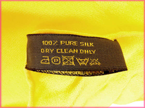 【30%OFFクーポン】ルイヴィトン スカーフ レディース モノグラム イエロー 中古_画像2