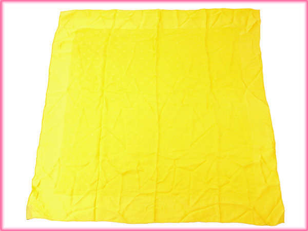 【30%OFFクーポン】ルイヴィトン スカーフ レディース モノグラム イエロー 中古_画像3