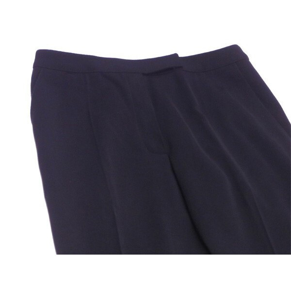 【30%OFFクーポン】シャネル CHANEL パンツ センタープレス ♯38サイズ ブラック レディース 中古_画像3