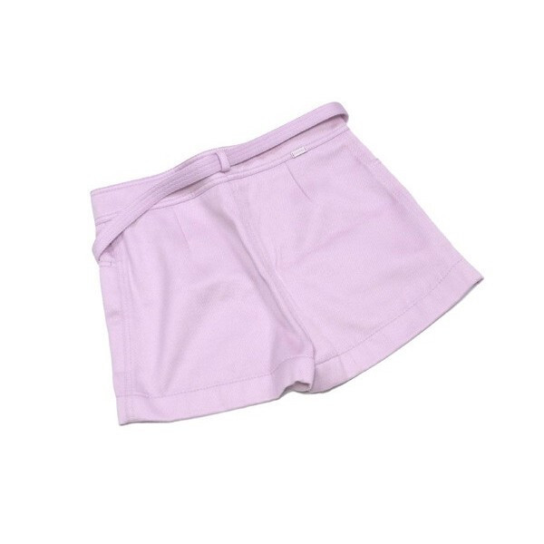 【30%OFFクーポン】シャネル CHANEL パンツ ダブルベルト付き ♯36サイズ ライトパープル系 レディース 中古_画像2