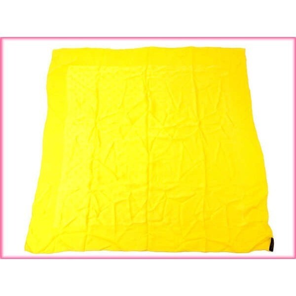 【30%OFFクーポン】ルイヴィトン スカーフ レディース モノグラム イエロー 中古_画像5