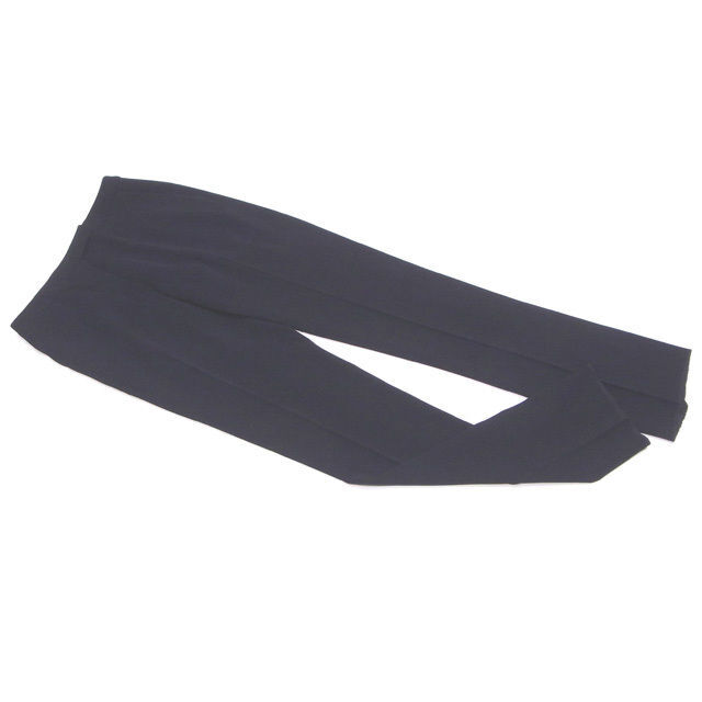 【30%OFFクーポン】シャネル CHANEL パンツ センタープレス ♯38サイズ ブラック レディース 中古_画像1