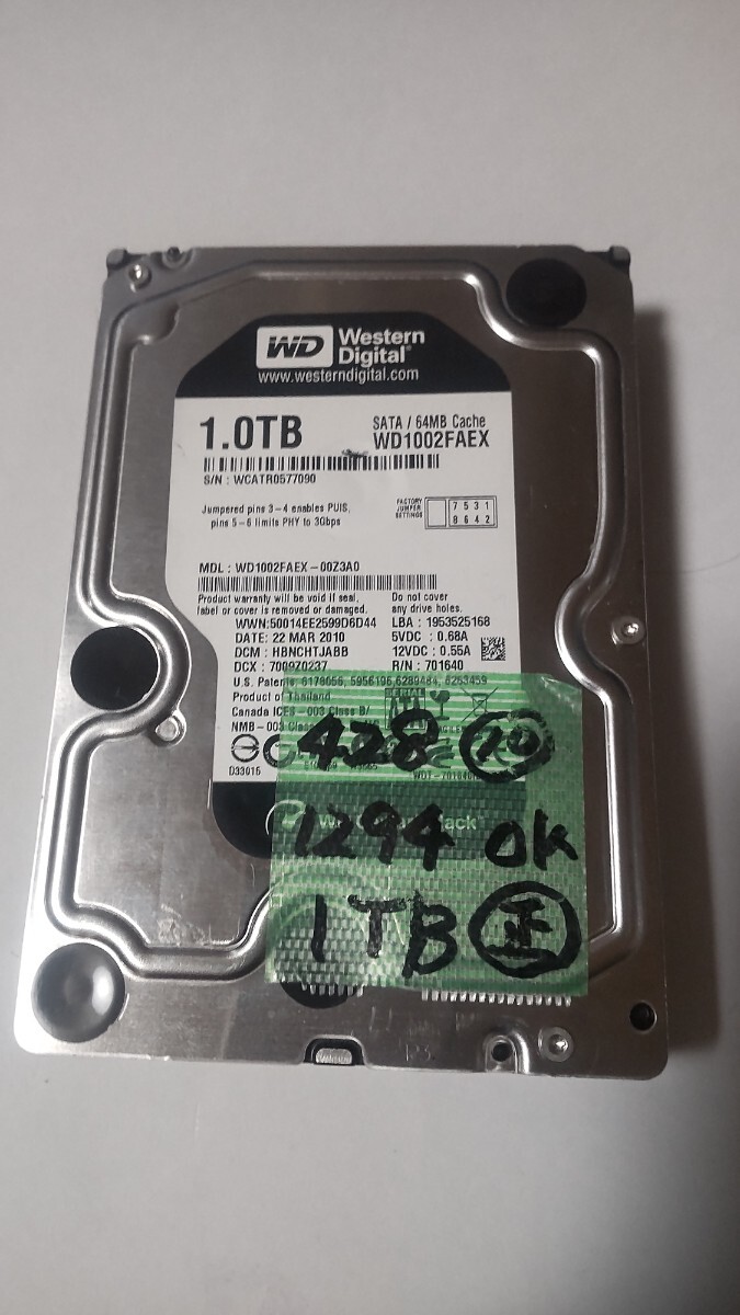HDD 1TB (10)[ обычный рабочий товар ] Western Digital WD Caviar Black 1TB 64MB Cache внутренности жесткий диск 