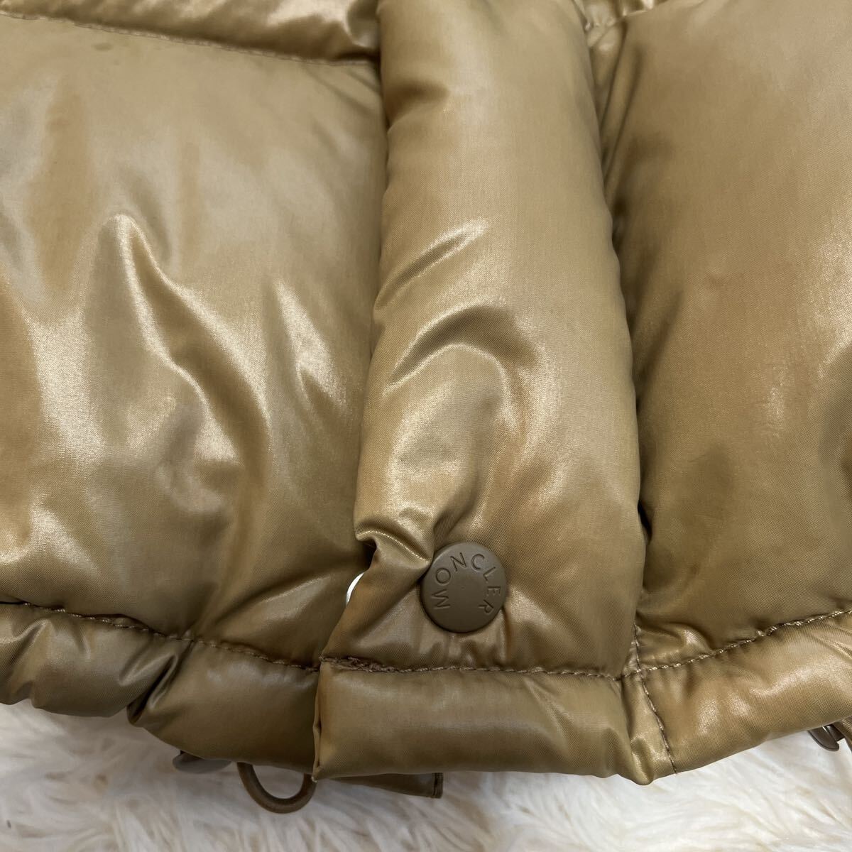 MONCLERモンクレール ダウンジャケットPARIS 3 茶タグ ベージュ_画像5
