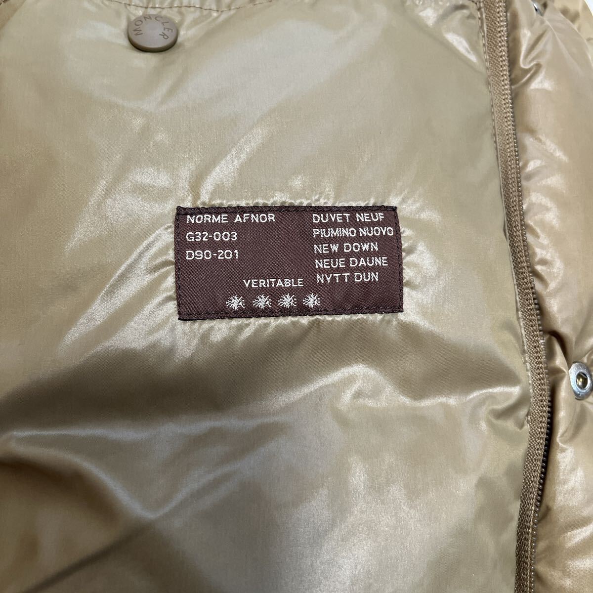 MONCLERモンクレール ダウンジャケットPARIS 3 茶タグ ベージュ_画像6