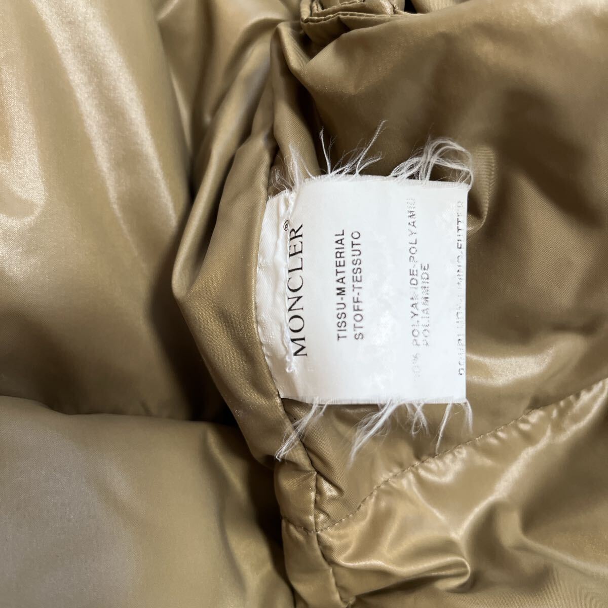 MONCLERモンクレール ダウンジャケットPARIS 3 茶タグ ベージュ_画像8