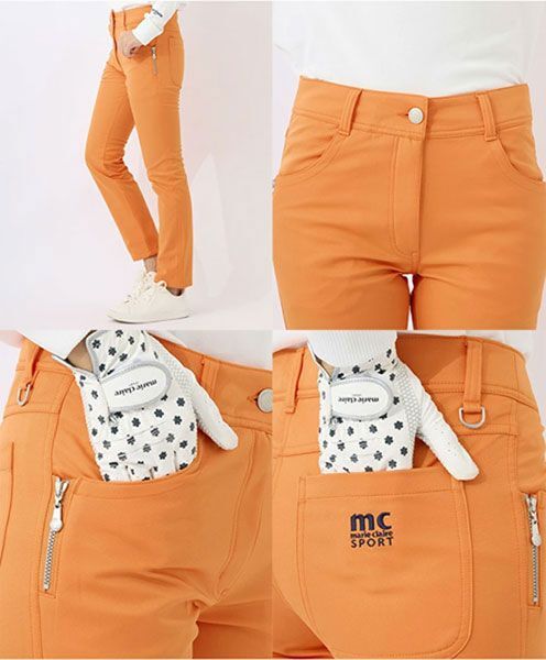  стоимость доставки 300 иен ( включая налог )#gf001# женский Golf одежда Мали * clair склеивание 9 минут длина брюки (M) orange [sin ok ]
