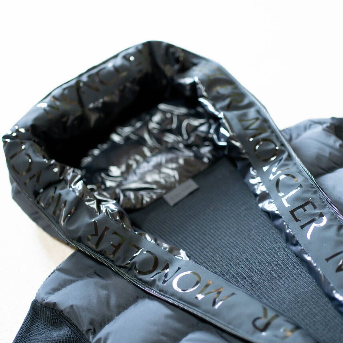 【 特別品・未使用 】 モンクレール MONCLER ニットダウンジャケット ( サイズ3 / L )黒_画像1