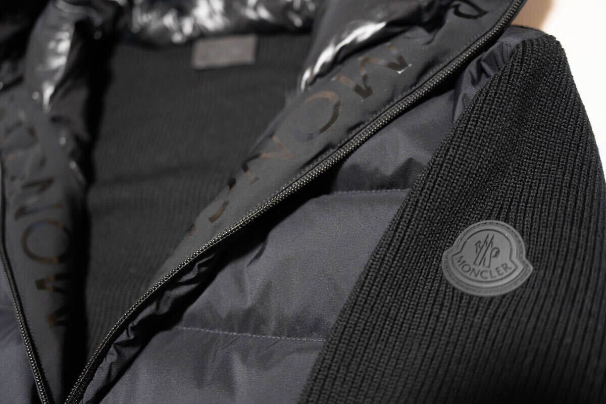 【 特別品・未使用 】 モンクレール MONCLER ニットダウンジャケット ( サイズ3 / L )黒_画像4