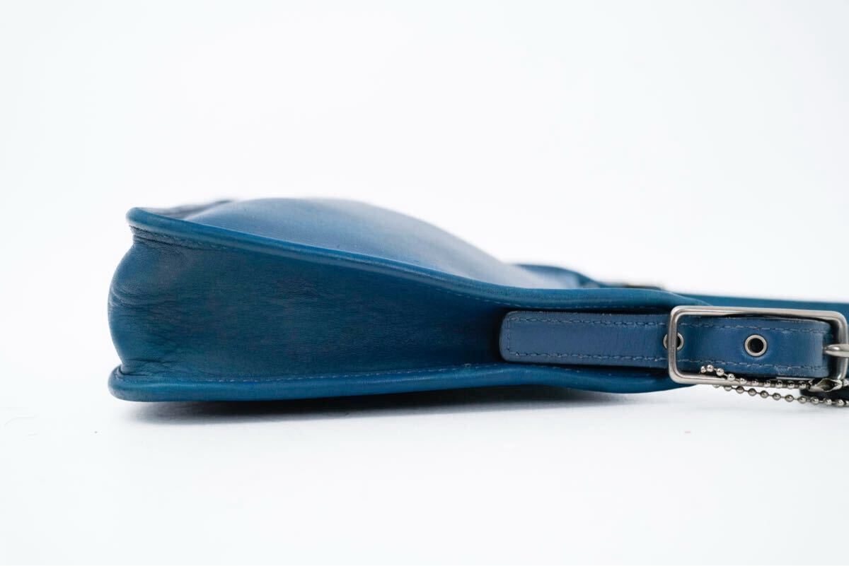 Vintage Coach Janice Legacy Blue Leather Crossbody 6610 OLDCOACH Light Blue Shoulder Bag / オールドコーチ コーチ ショルダーバッグ_画像5