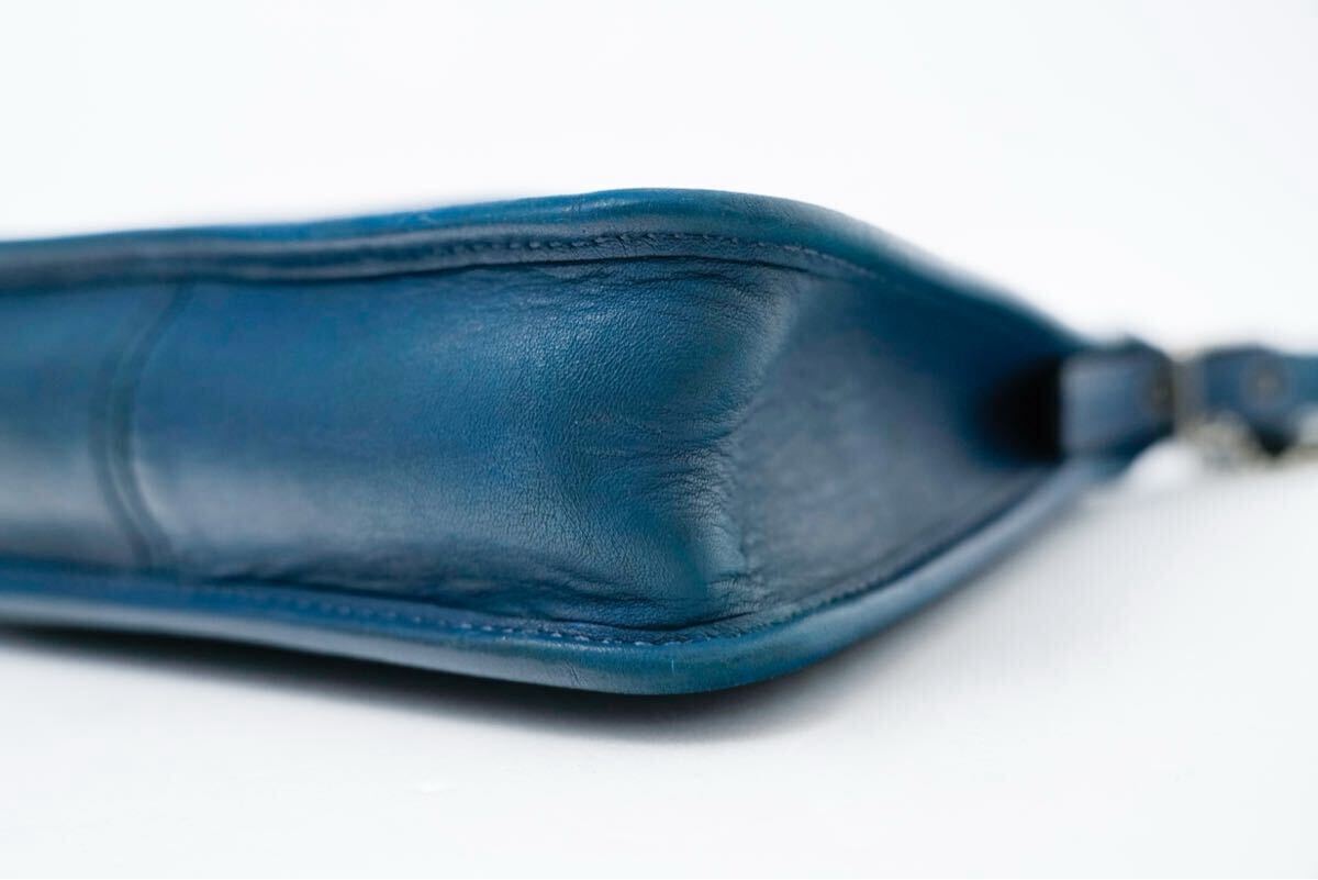 Vintage Coach Janice Legacy Blue Leather Crossbody 6610 OLDCOACH Light Blue Shoulder Bag / オールドコーチ コーチ ショルダーバッグ_画像6