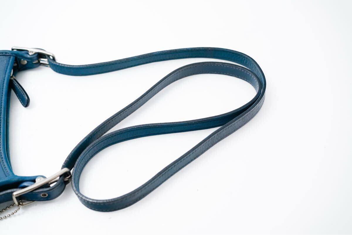 Vintage Coach Janice Legacy Blue Leather Crossbody 6610 OLDCOACH Light Blue Shoulder Bag / オールドコーチ コーチ ショルダーバッグ_画像10