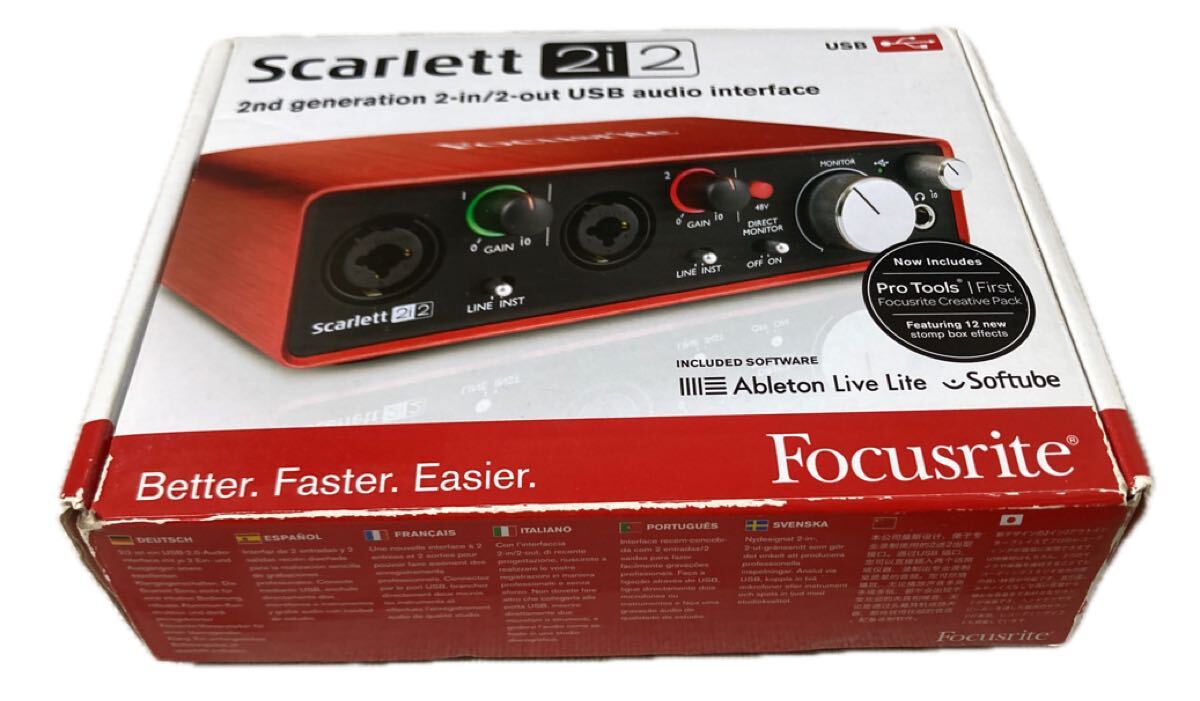 1 иен старт Focusrite Focus свет /Scarlett 2i2 G2 USB 2.0 Type C аудио интерфейс 