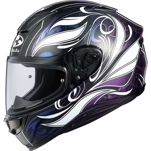 OGK Kabuto AEROBLADE6 ELFIDARK черный белый лиловый S размер (55-56)