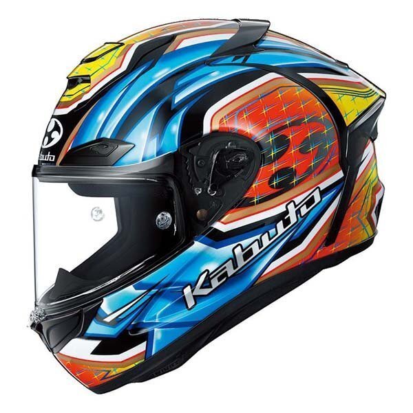 OGK Kabuto F-17 GLANZ голубой желтый S размер (55-56) OGK4966094610760