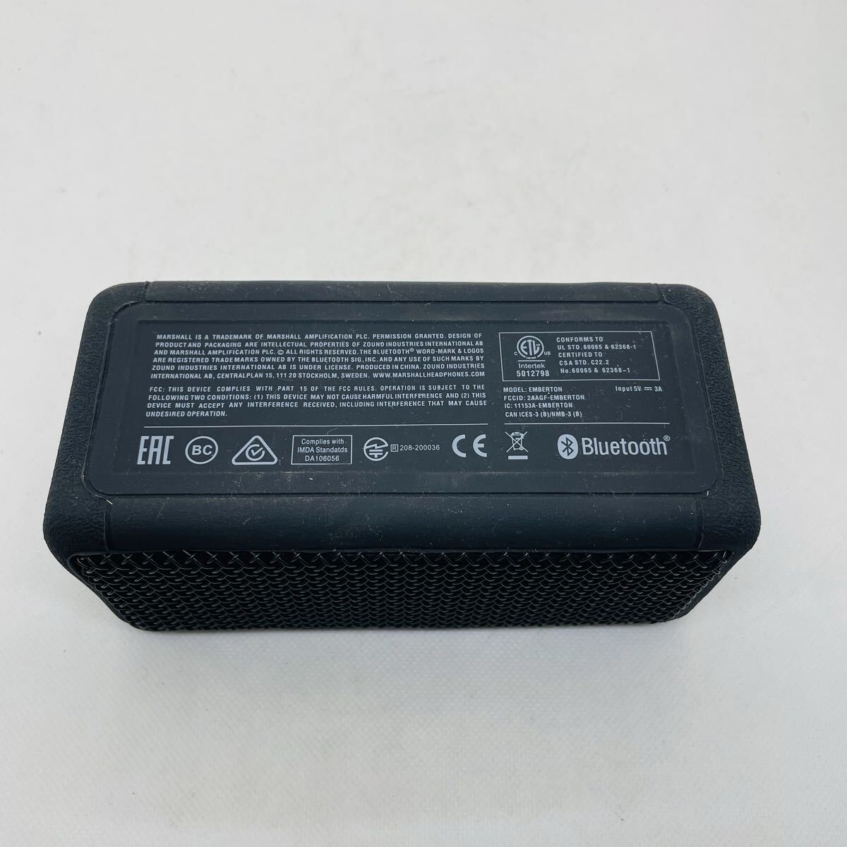 【ski11.30/5】 Marshall マーシャル EmbertonポータブルBluetoothスピーカー BLACK&BRASS_画像6