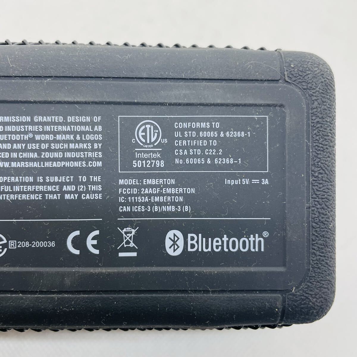 【ski11.30/5】 Marshall マーシャル EmbertonポータブルBluetoothスピーカー BLACK&BRASS_画像7