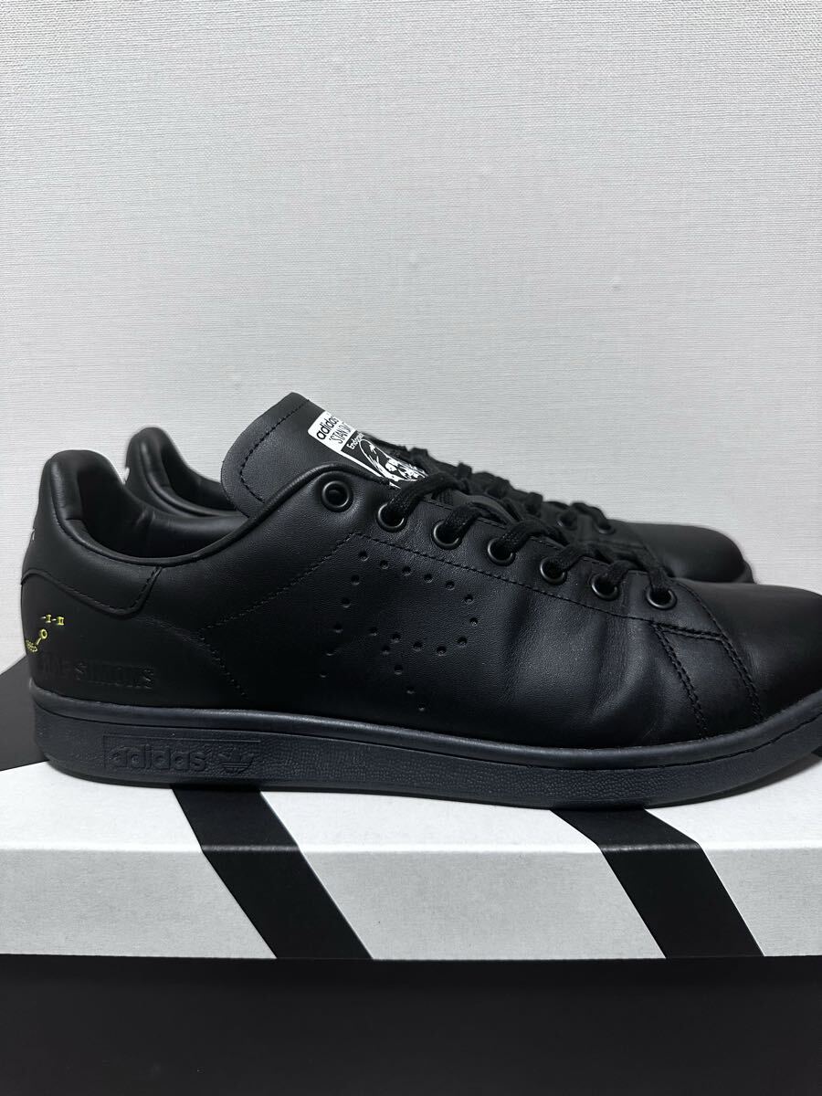 adidas stansmith RAF SIMONS アディダス スタンスミス ラフシモンズ F34257 トリプルブラック 天然皮革 28.5cm BOXなし 靴のみ_画像2