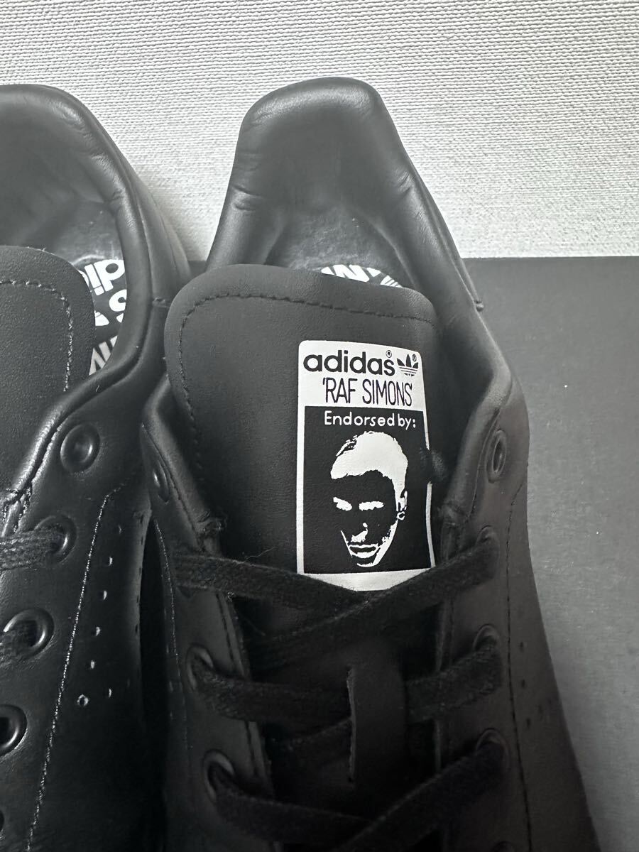 adidas stansmith RAF SIMONS アディダス スタンスミス ラフシモンズ F34257 トリプルブラック 天然皮革 28.5cm BOXなし 靴のみ_画像3