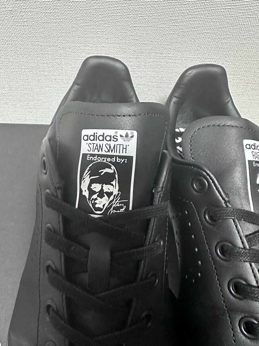 adidas stansmith RAF SIMONS アディダス スタンスミス ラフシモンズ F34257 トリプルブラック 天然皮革 28.5cm BOXなし 靴のみ_画像4