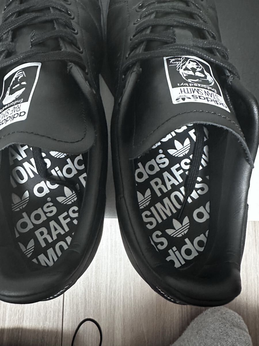 adidas stansmith RAF SIMONS アディダス スタンスミス ラフシモンズ F34257 トリプルブラック 天然皮革 28.5cm BOXなし 靴のみ_画像6