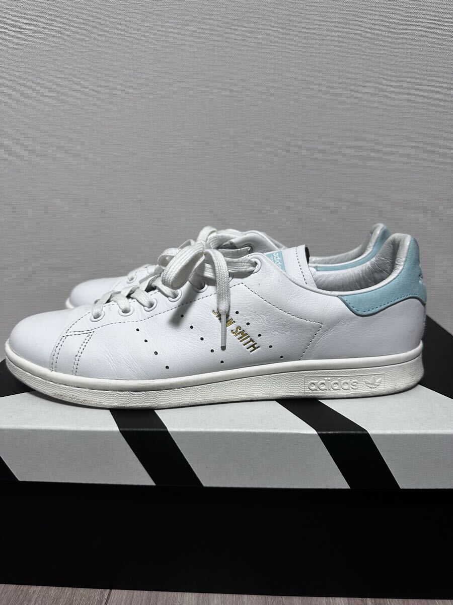 adidas stansmith BZ0461 アディダス スタンスミス stan smith 天然皮革 ホワイト グリーン 生産終了 28.5cm 箱無し_画像1