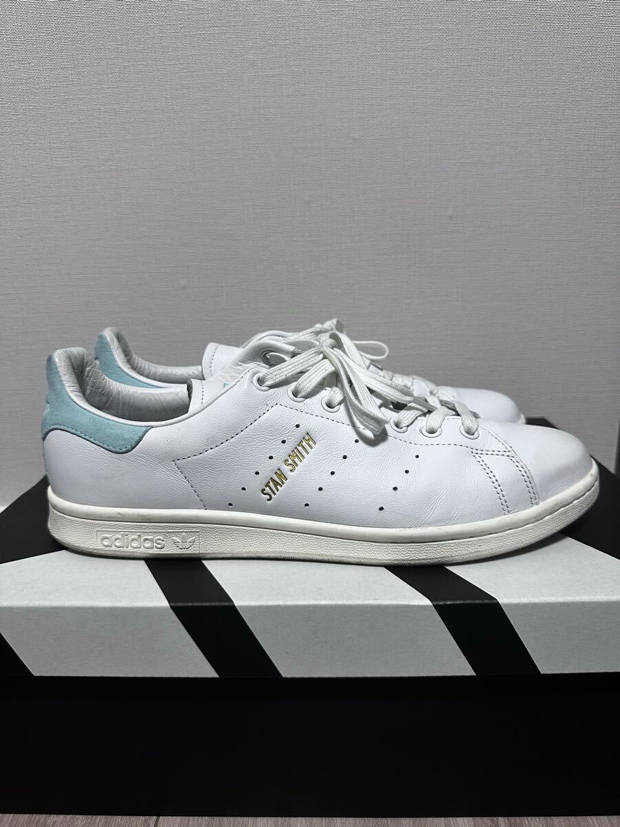 adidas stansmith BZ0461 アディダス スタンスミス stan smith 天然皮革 ホワイト グリーン 生産終了 28.5cm 箱無し_画像2