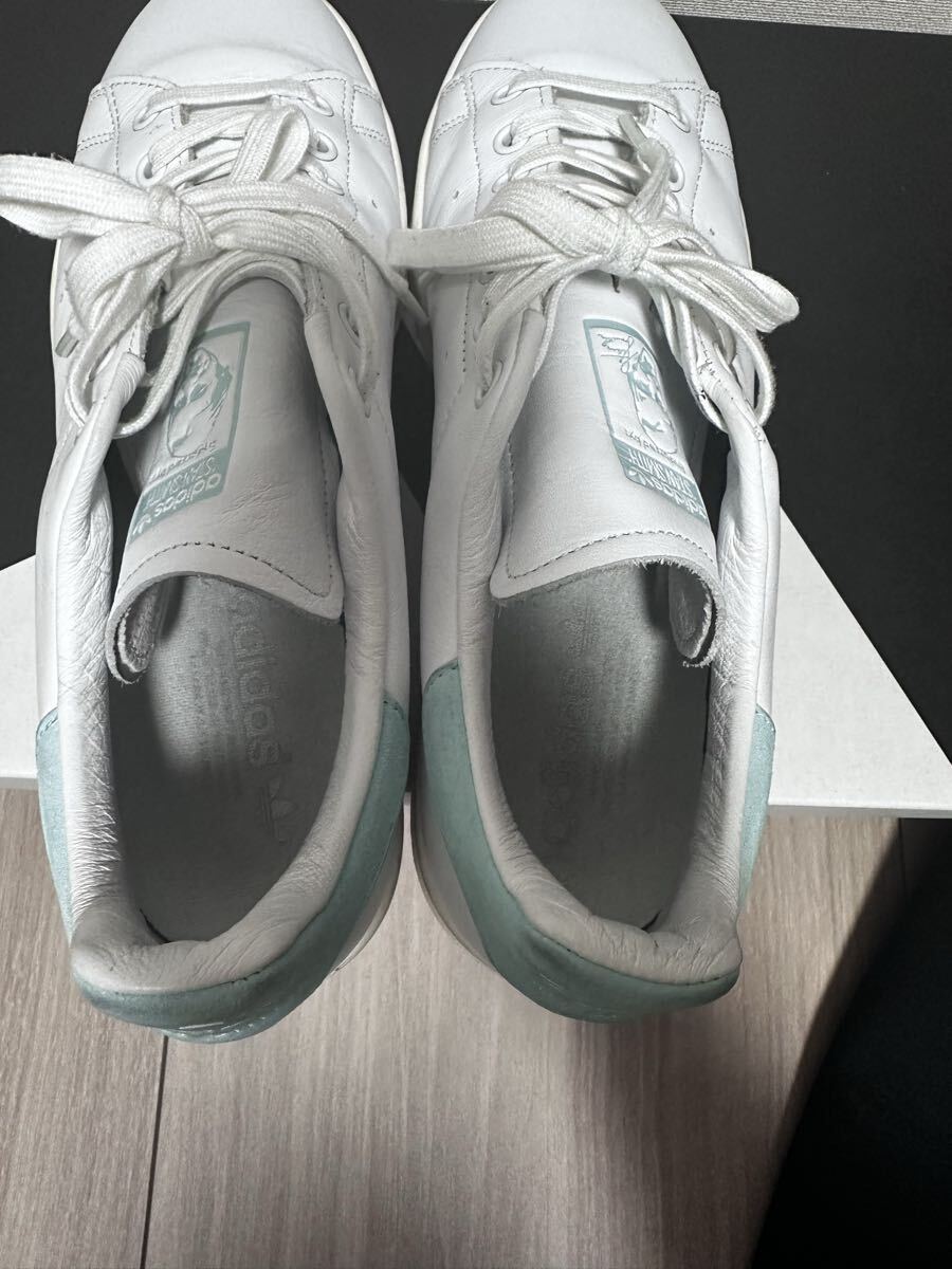 adidas stansmith BZ0461 アディダス スタンスミス stan smith 天然皮革 ホワイト グリーン 生産終了 28.5cm 箱無し_画像4