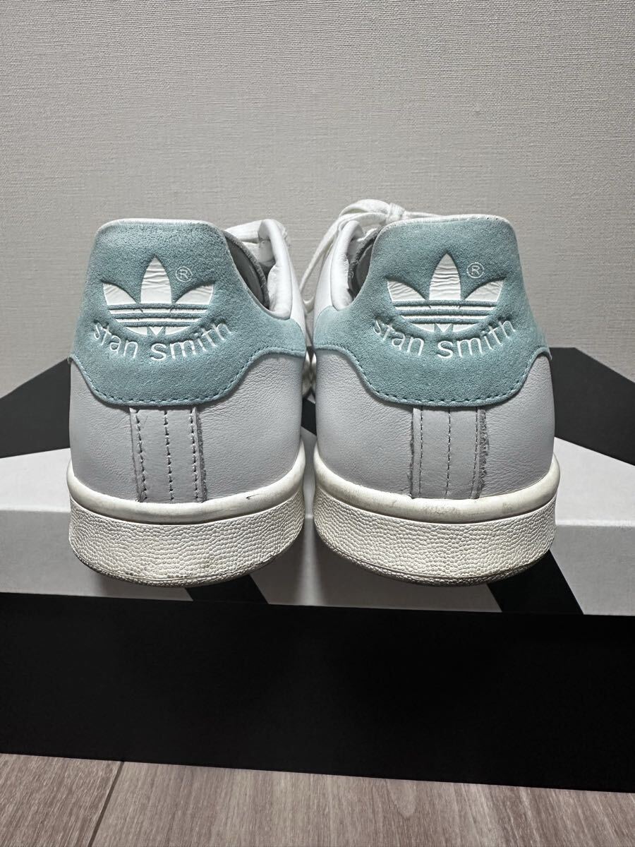 adidas stansmith BZ0461 アディダス スタンスミス stan smith 天然皮革 ホワイト グリーン 生産終了 28.5cm 箱無し_画像5
