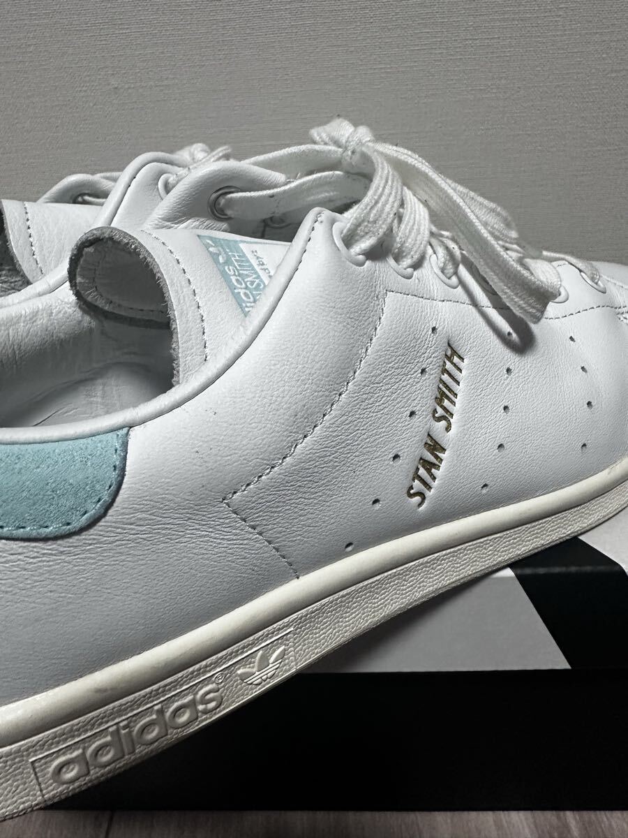 adidas stansmith BZ0461 アディダス スタンスミス stan smith 天然皮革 ホワイト グリーン 生産終了 28.5cm 箱無し_画像6