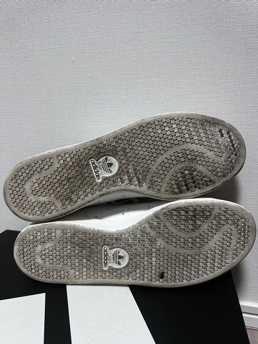 adidas stansmith BZ0461 アディダス スタンスミス stan smith 天然皮革 ホワイト グリーン 生産終了 28.5cm 箱無し_画像8