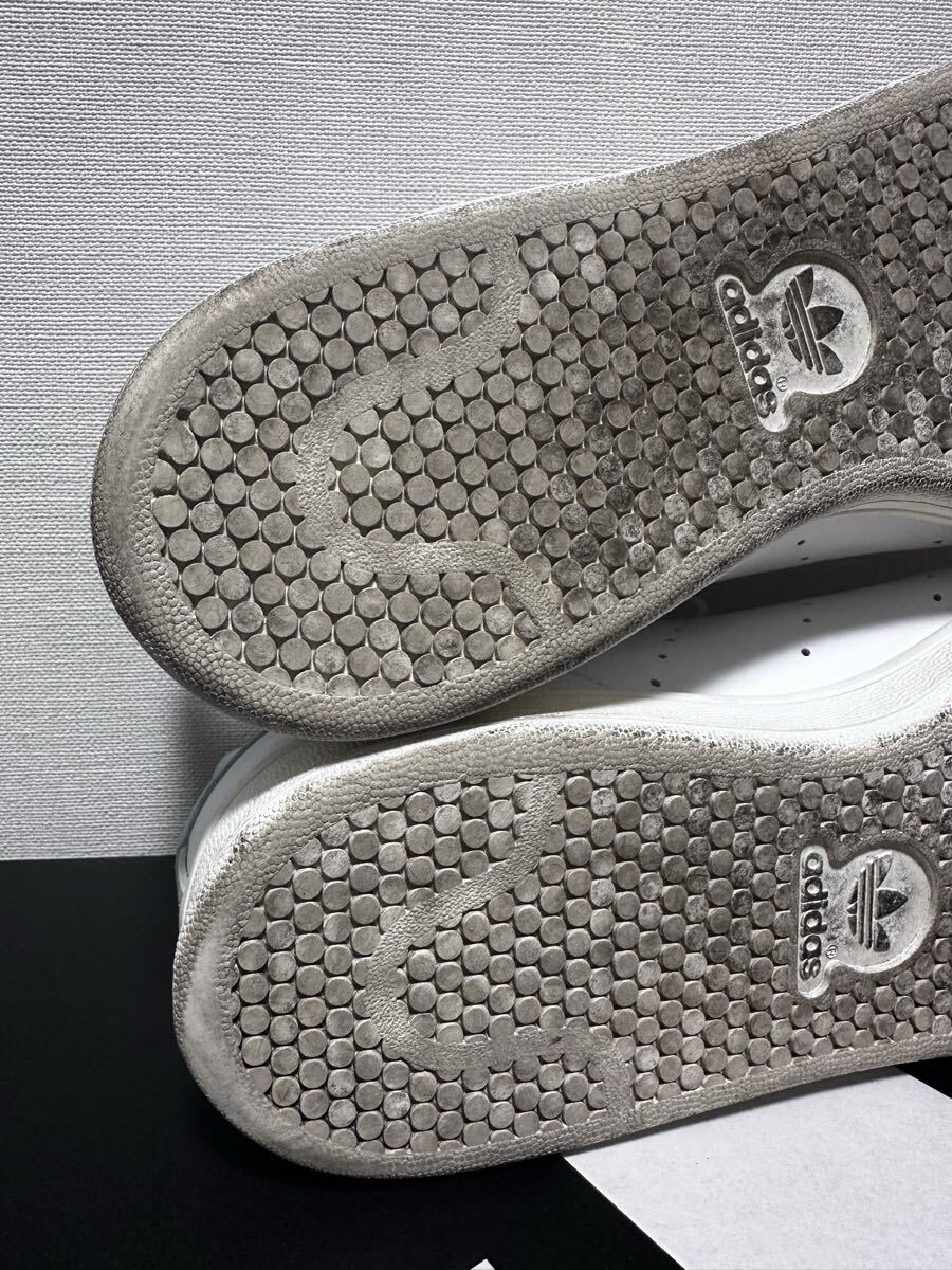 adidas stansmith BZ0461 アディダス スタンスミス stan smith 天然皮革 ホワイト グリーン 生産終了 28.5cm 箱無し_画像9