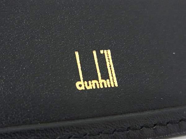 dunhill ダンヒル レザー 二つ折り 財布 ウォレット 札入れ カード入れ メンズ ブラック系 DK1147_画像5