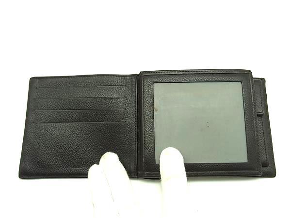 dunhill ダンヒル ディーエイト PVC×レザー 二つ折り 財布 ウォレット 札入れ カード入れ 小銭入れ ダークブラウン系 DJ5147_画像4
