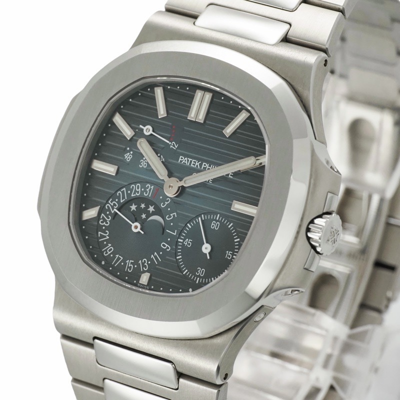  Patek Philip Nautilus маленький comp like-shon письменная гарантия 2022 год 5712/1A-001 нержавеющая сталь самозаводящиеся часы голубой циферблат 